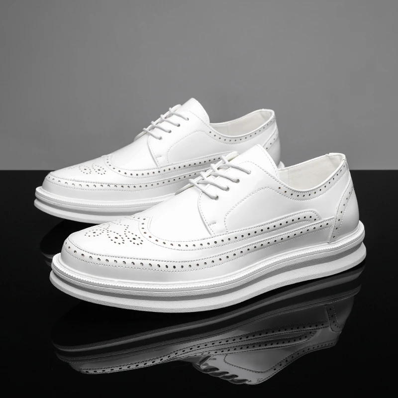 Leather Brogue Shoes with All-Day Comfort