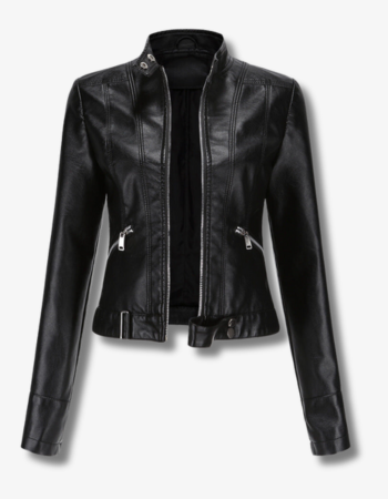 Leather Jacket with a Minimalist Look