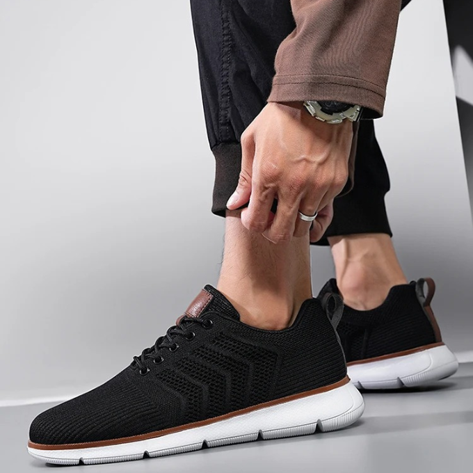 Mesh Knit Sneakers with Reinforced Stitching
