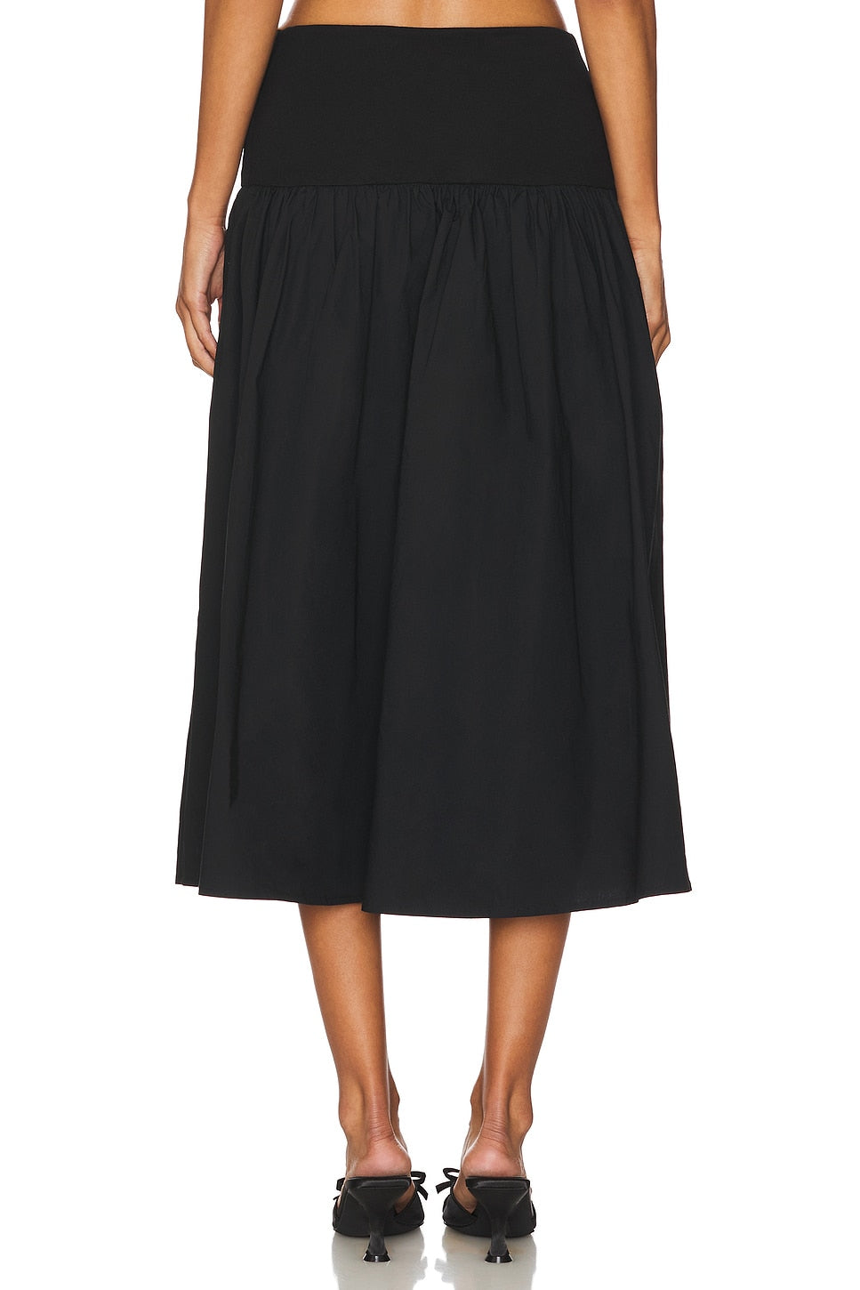 Modern Lucy Black Slit Maxi Skirt
