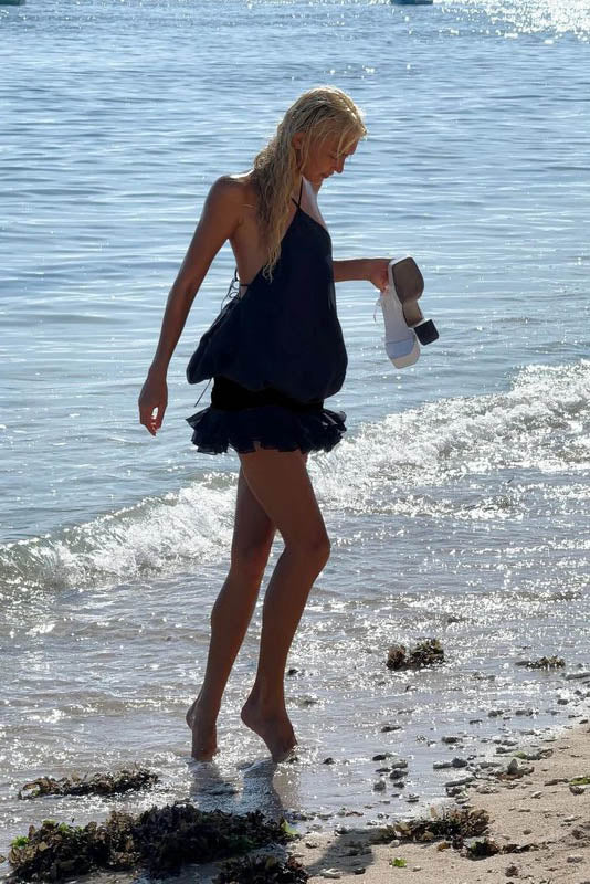Coastal Kiss Halter Open-Back Mini-Length Dress