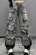 Modern Gradient Cargo Paratrooper Jeans