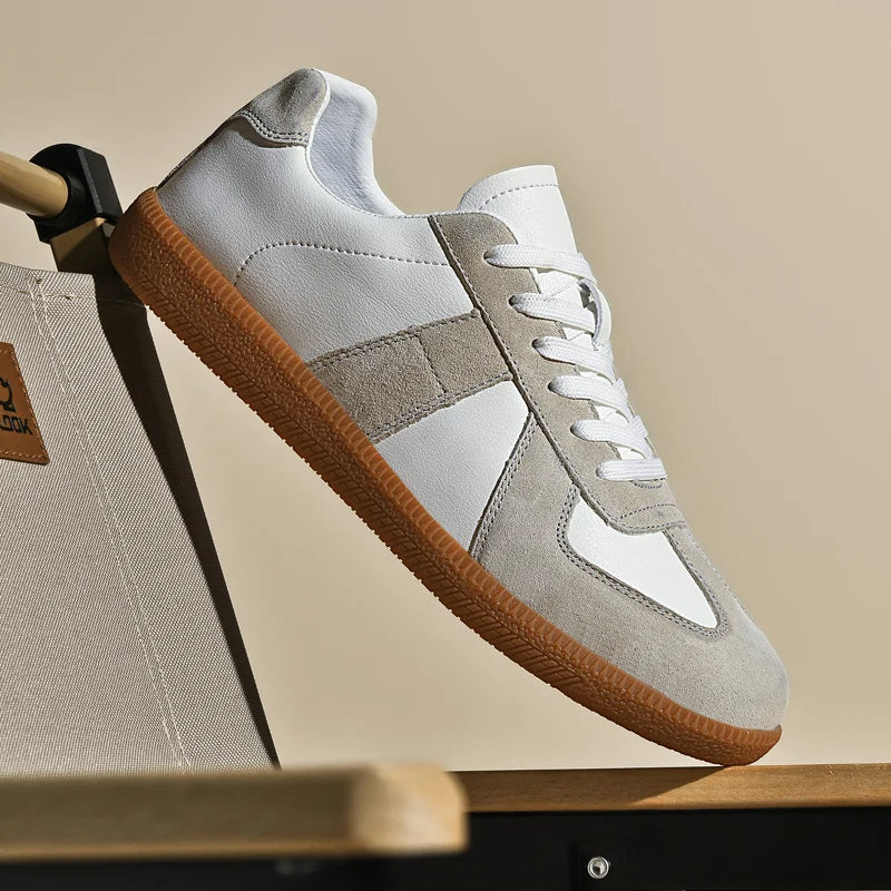 Suede Sneakers with Cushioned Insole