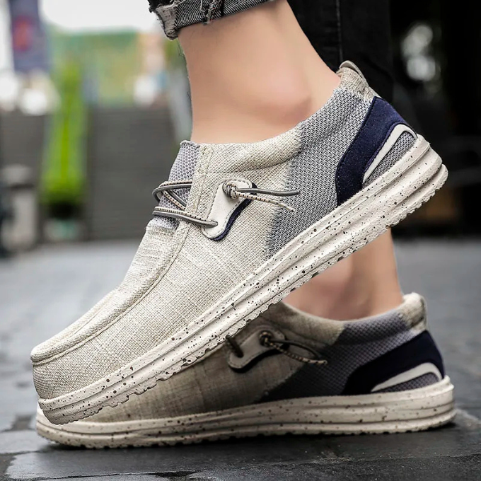 Canvas Slides with Rubber Sole