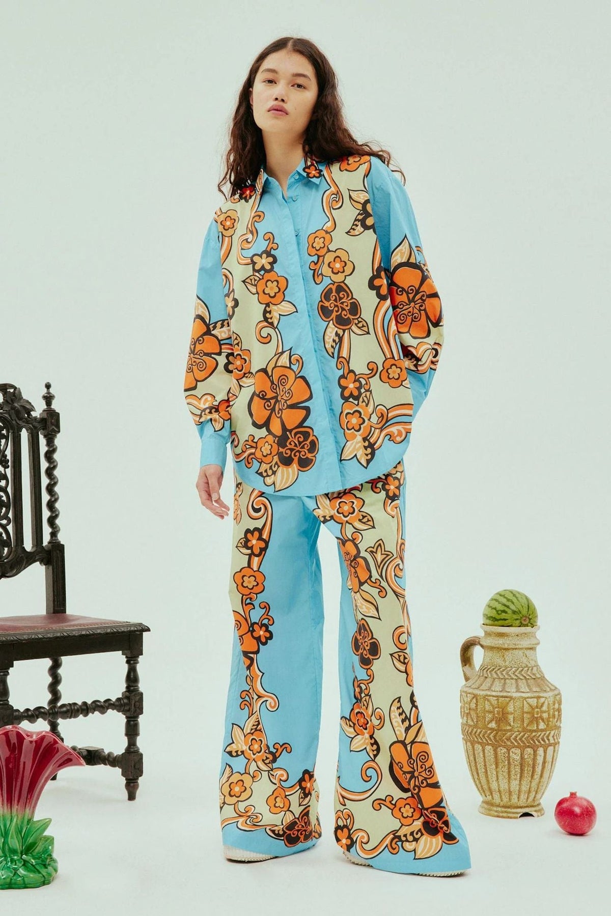 Vibrant Flower Loose-Fit Relaxed Set