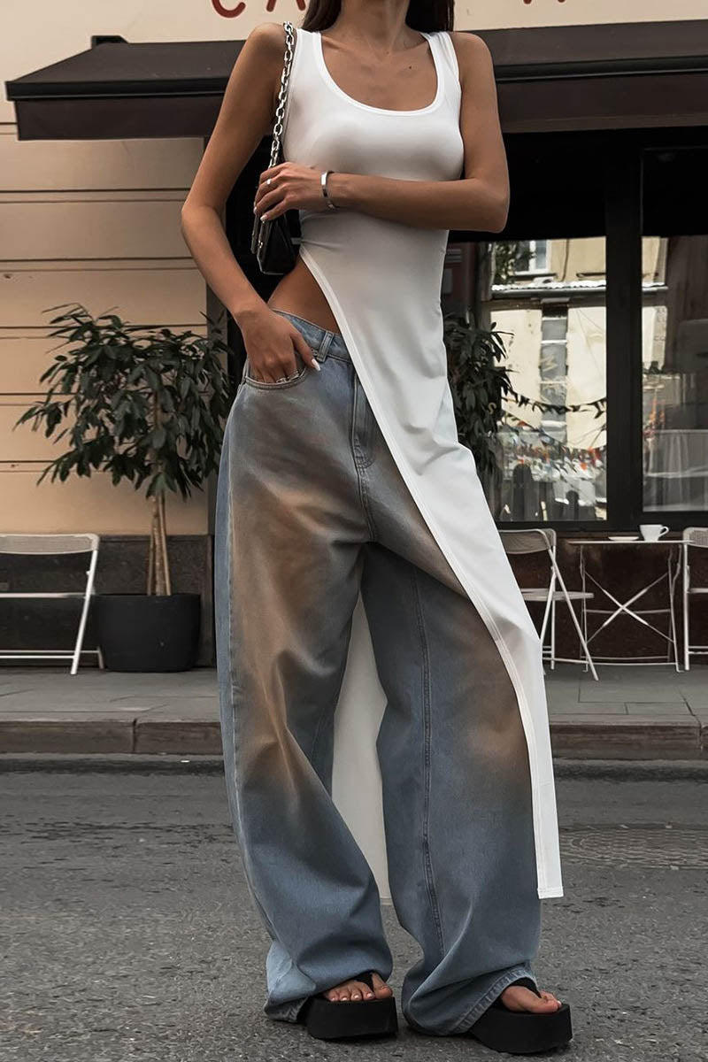 Urban Muse Slit Fitted Dress