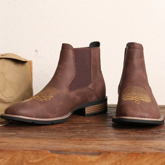 Chelsea Boots with Stacked Heel