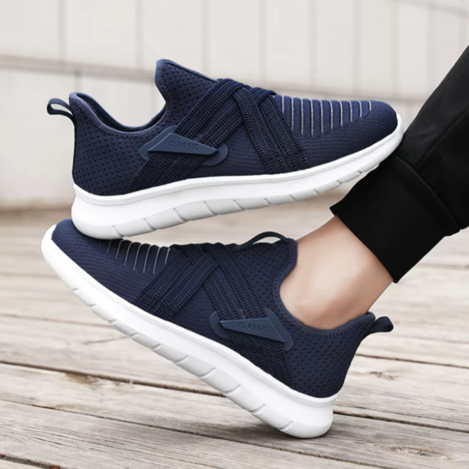 Knit Slip-On Shoes with Cushioned Sole