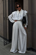 French Style Polka Dot Trousers Set