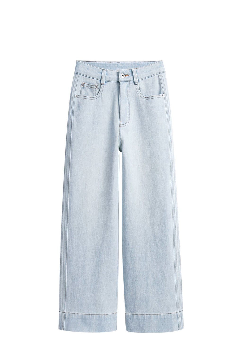 High-Waisted Wide-Leg Jeans