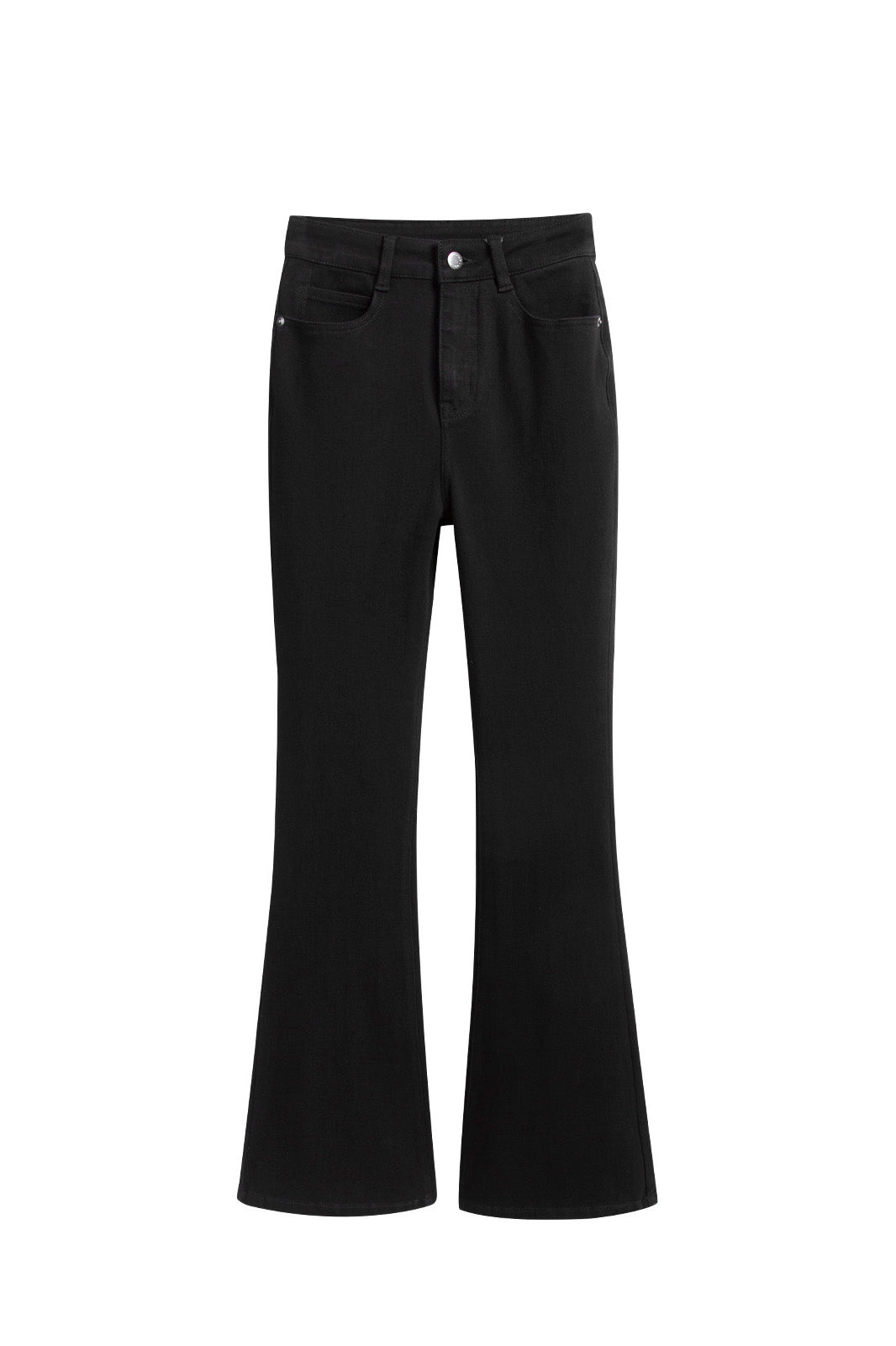 Modern Black Slim Flare Jeans