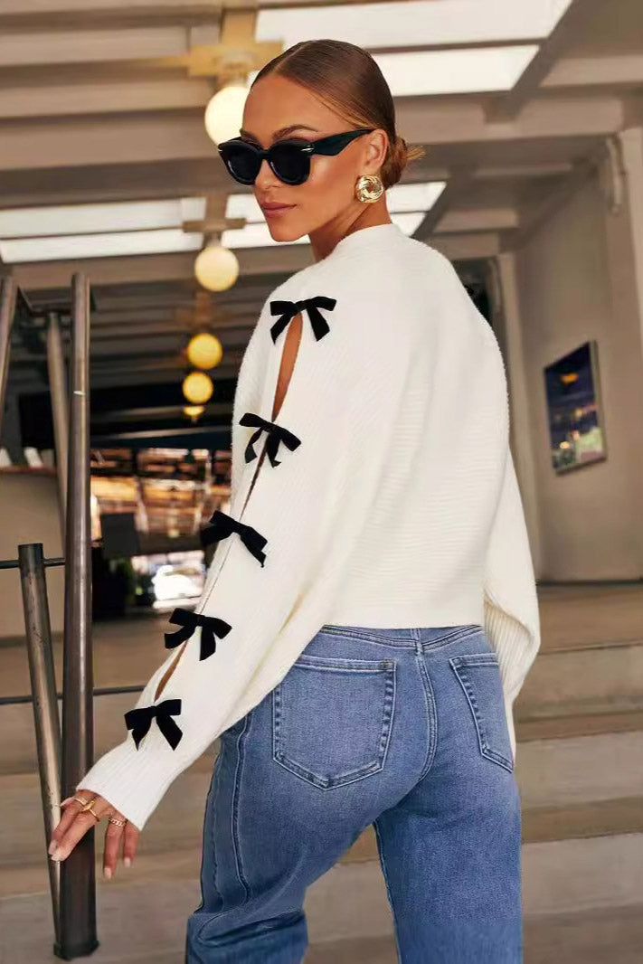 Bow Tie Chanel Style Knit Cardigan