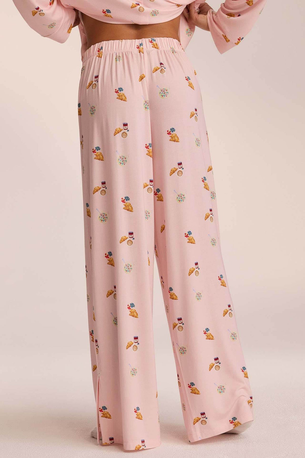 Coordinated Food Print Pajama Set