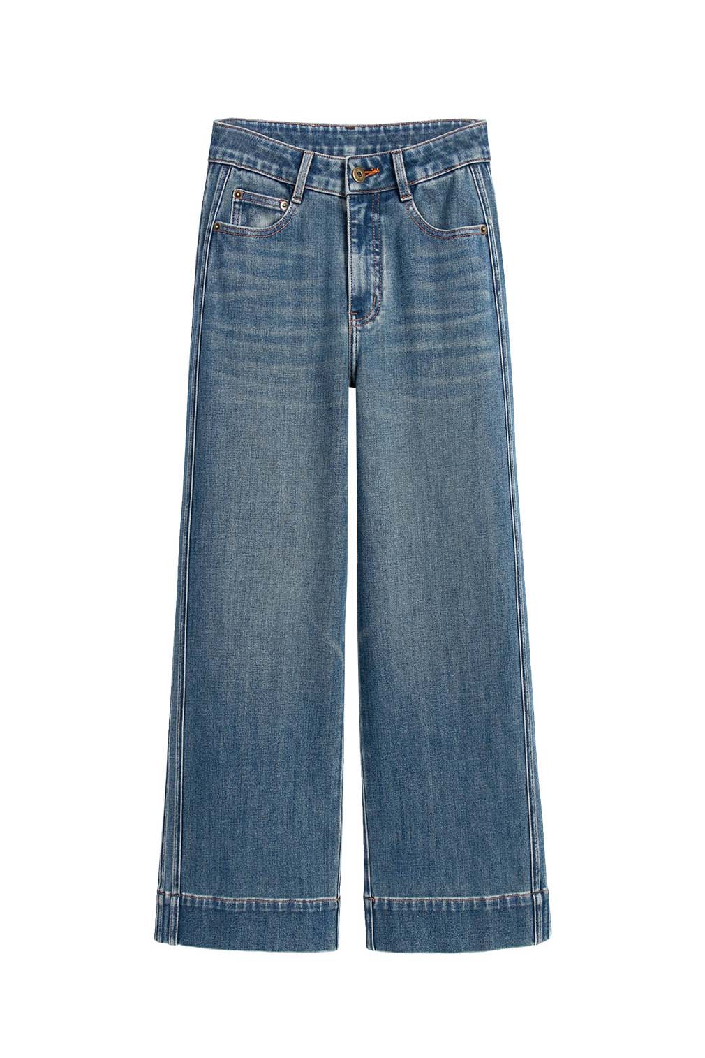 Petite High-Waisted Wide-Leg Jeans