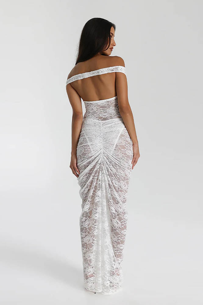 Lace Whisper - Open-Back Skirt Ensemble