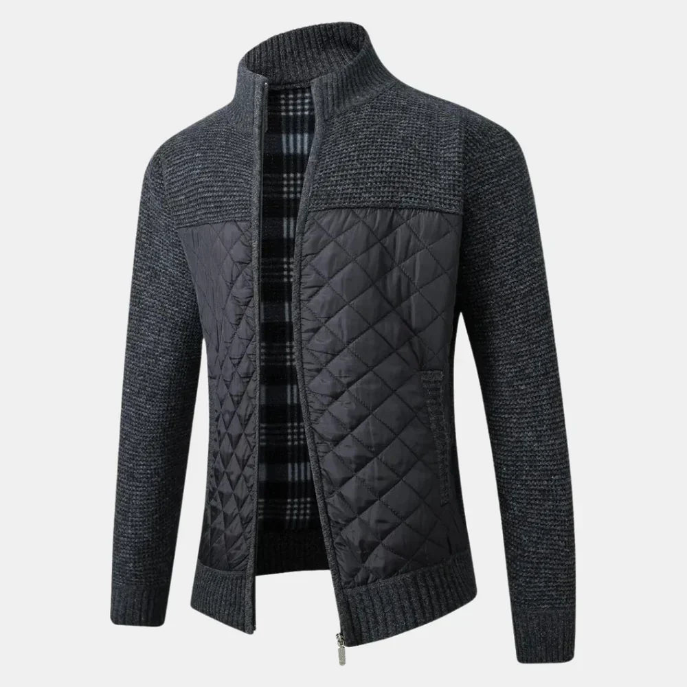 Knit Cardigan with Slim Fit