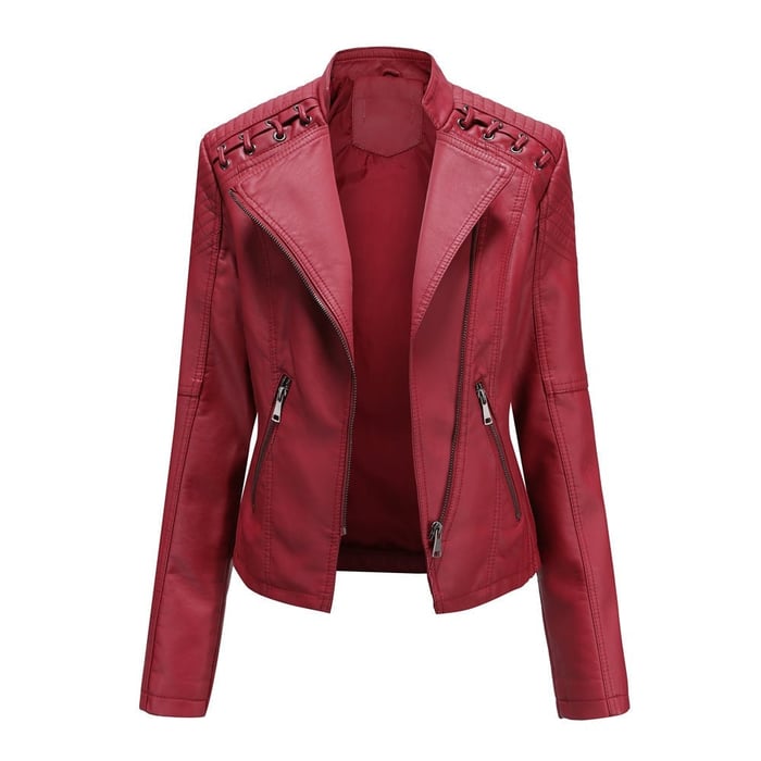 Leather Jacket in Washed Lambskin