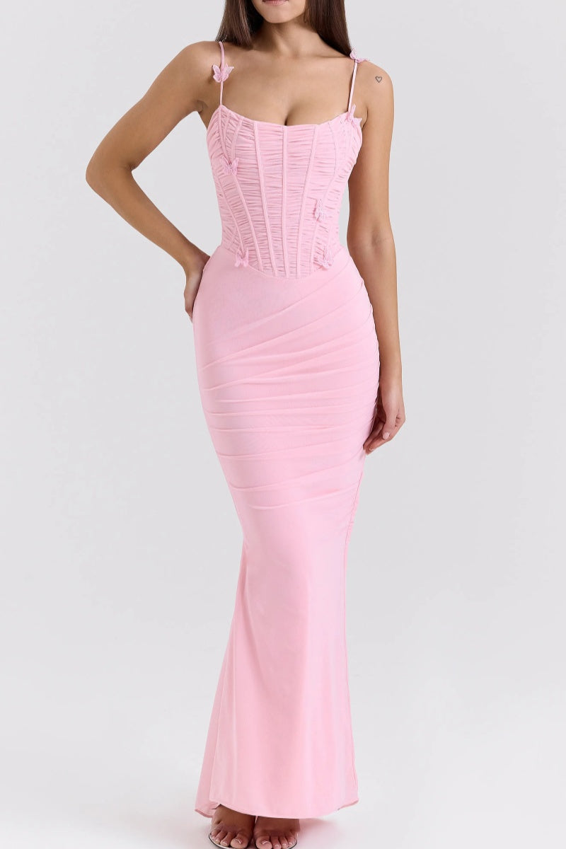 Romola Applique Maxi-Length Dress