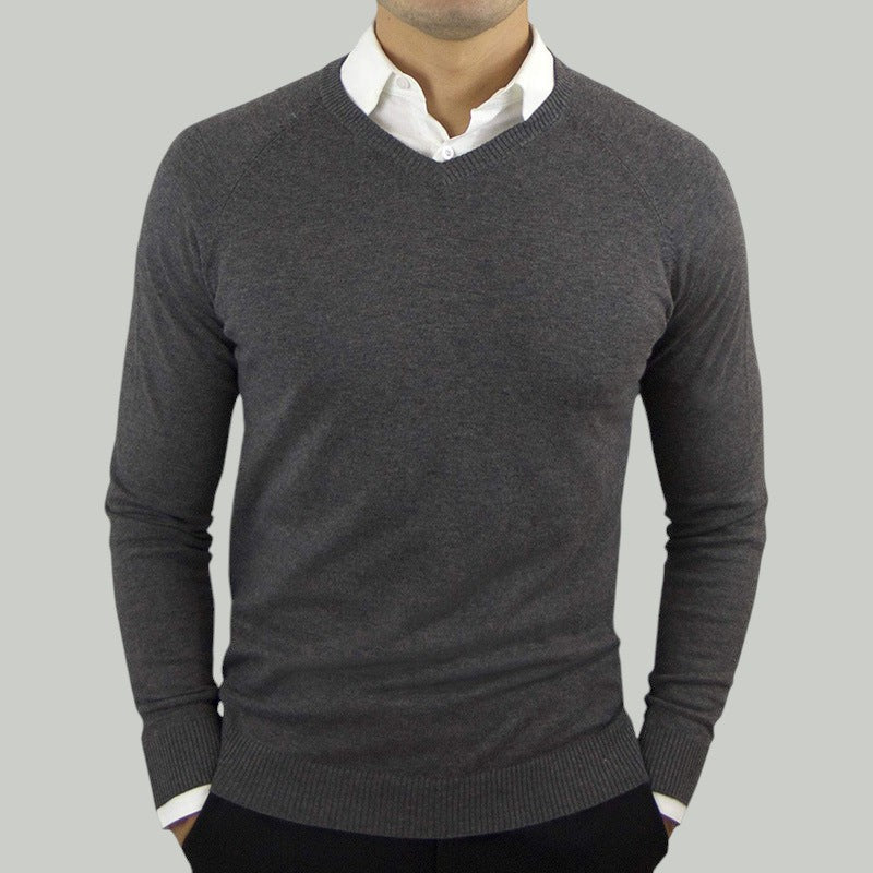 Breathable Wool Blend Sweater with Slim Fit
