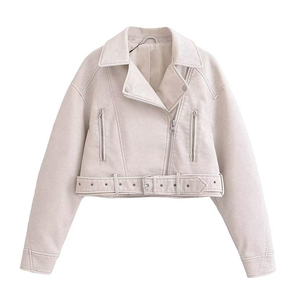 Washable Leather Jacket with Color Gradient