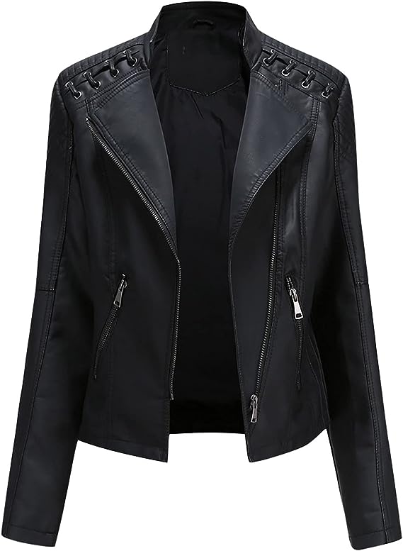 Leather Jacket in Washed Lambskin