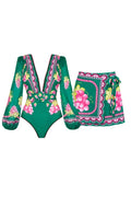 Long Sleeve Short skirt Swimwear Set