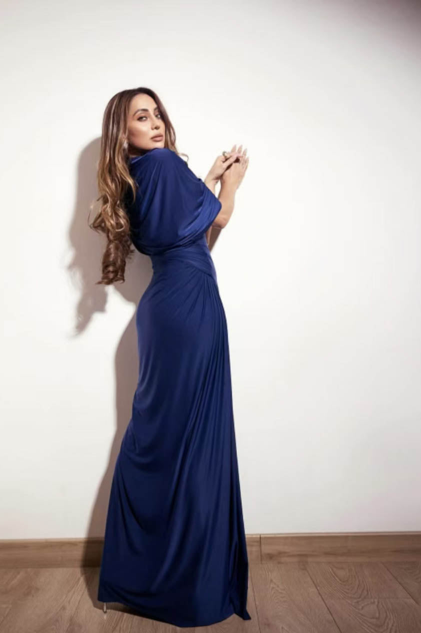 Modern Cloud Drape Ruched Wrap Maxi Dresses