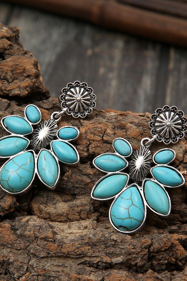 Women's Boho Flower Drop Earrings