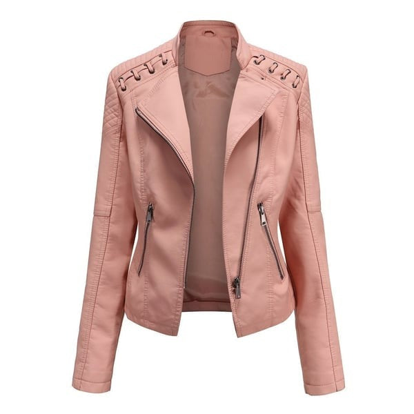Leather Jacket in Washed Lambskin