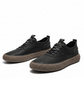 Leather Shoes with Perforated Upper