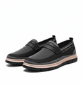 Knit Loafers with Woven Detail