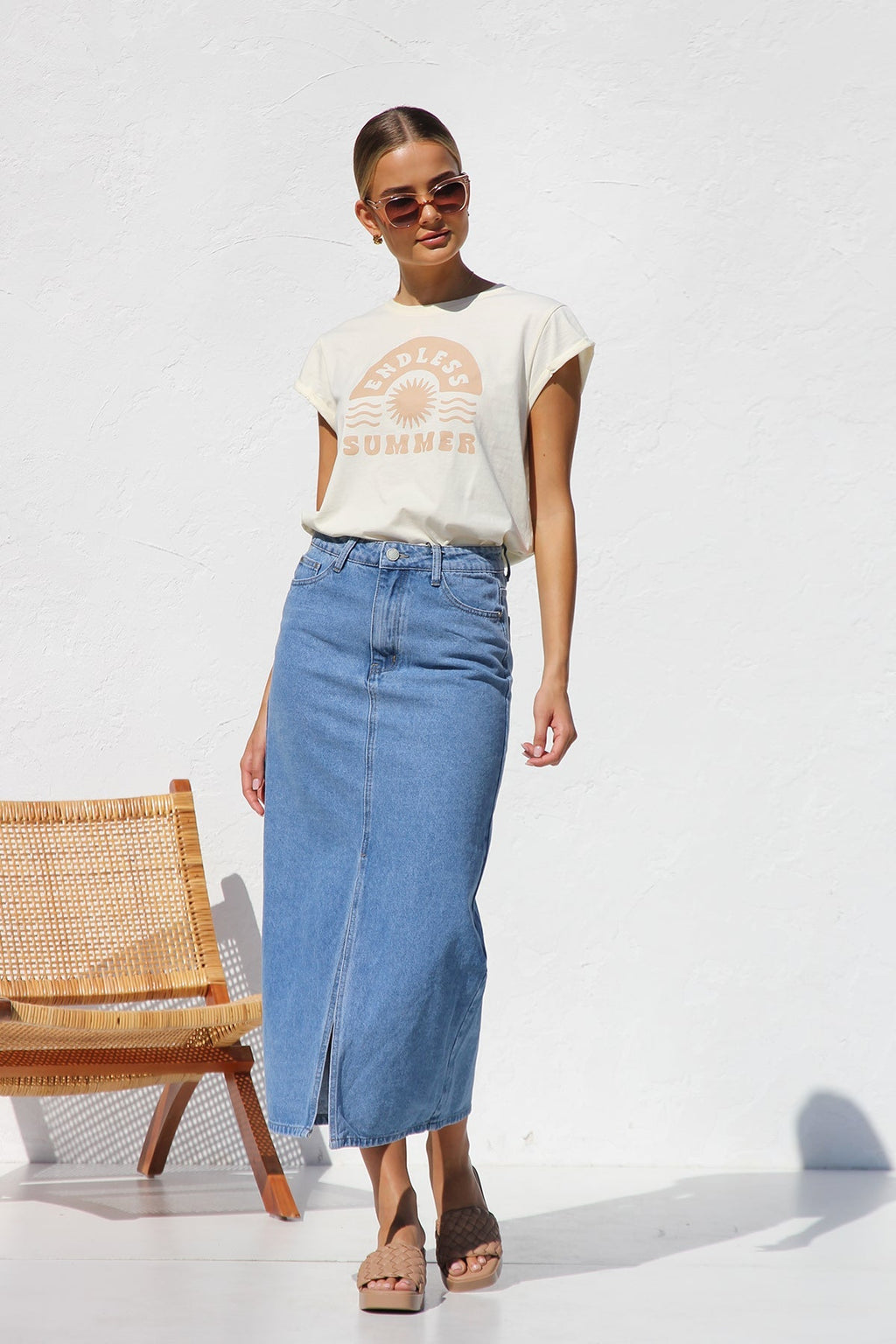 Modern April Denim Skirt