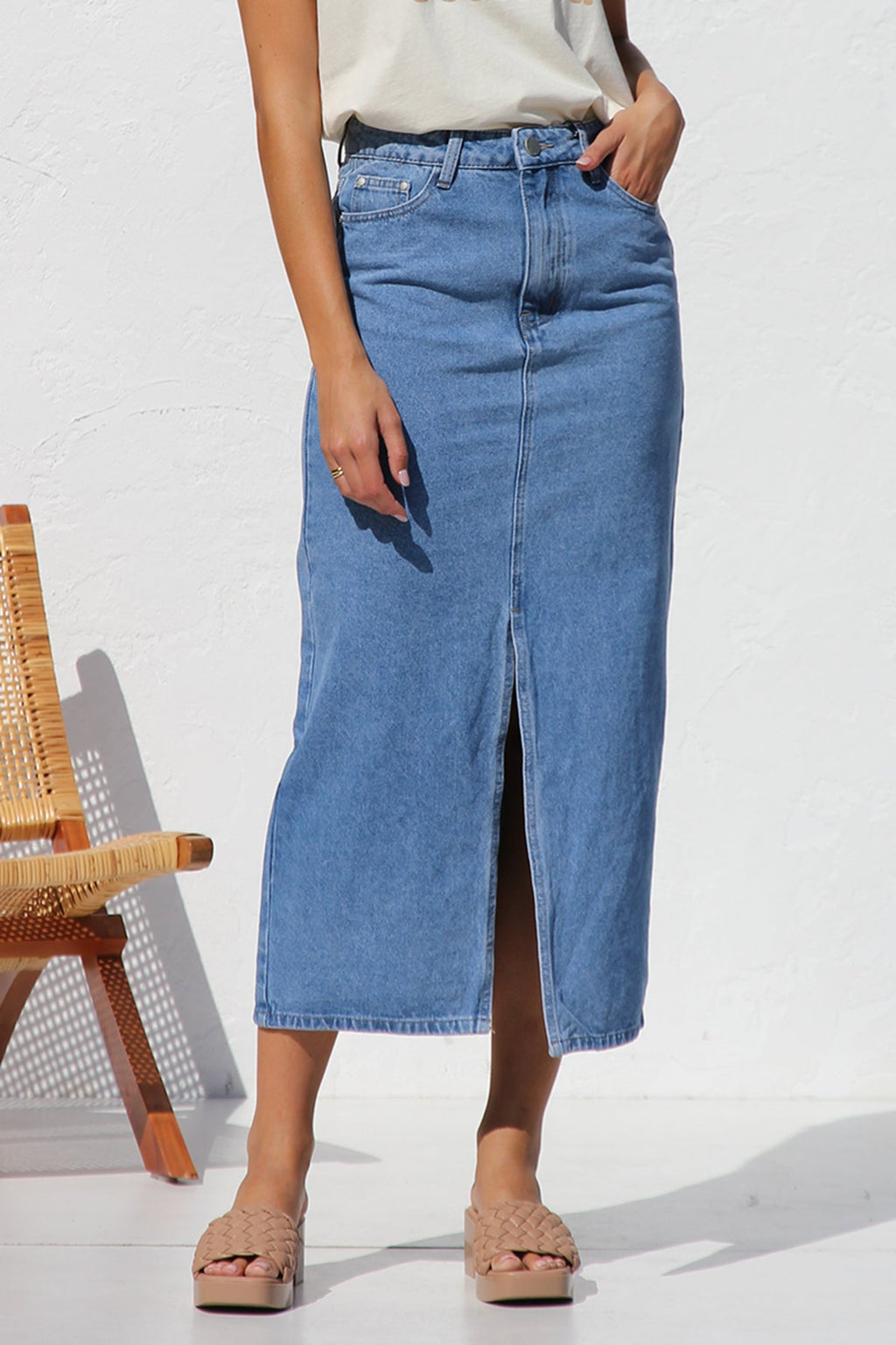 Modern April Denim Skirt