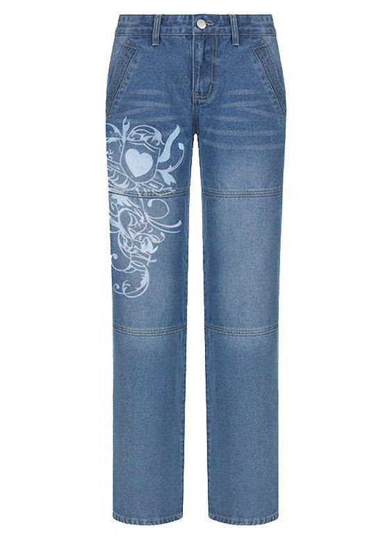 Modern Street-Style Washed Jeans