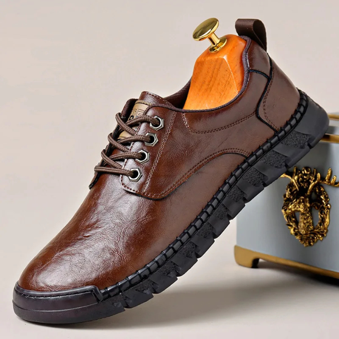 Smooth Full-Grain Leather Shoes with All-Day Comfort