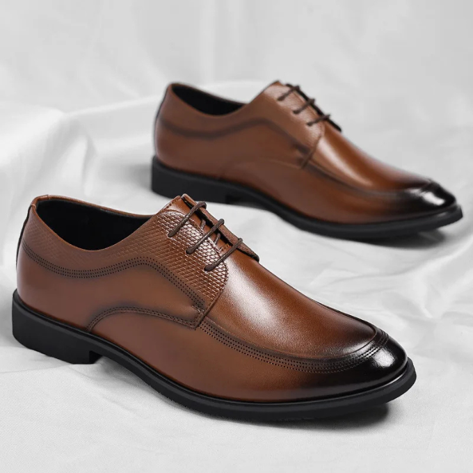 Polished Leather Shoes with All-Day Comfort