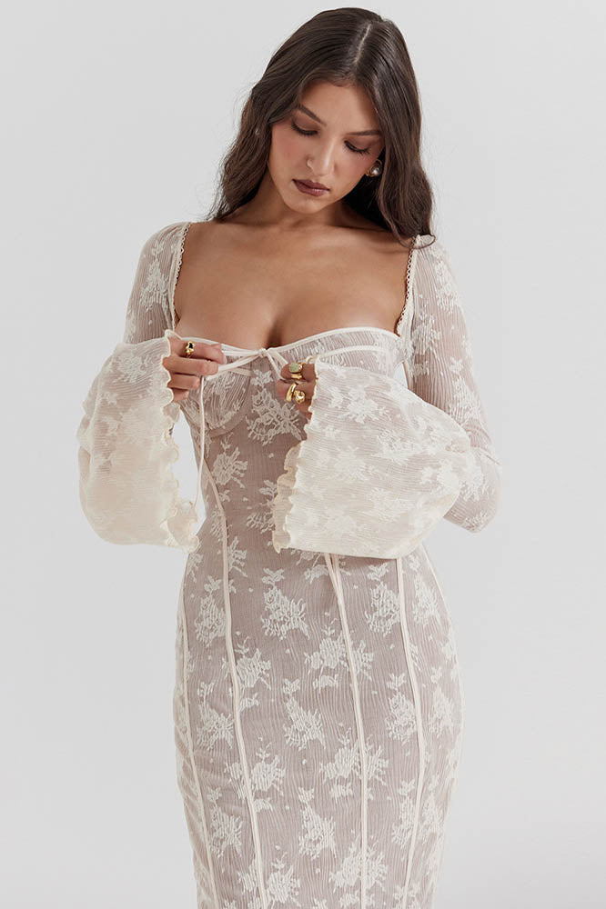 Modern French Mermaid Hem Lace Dress