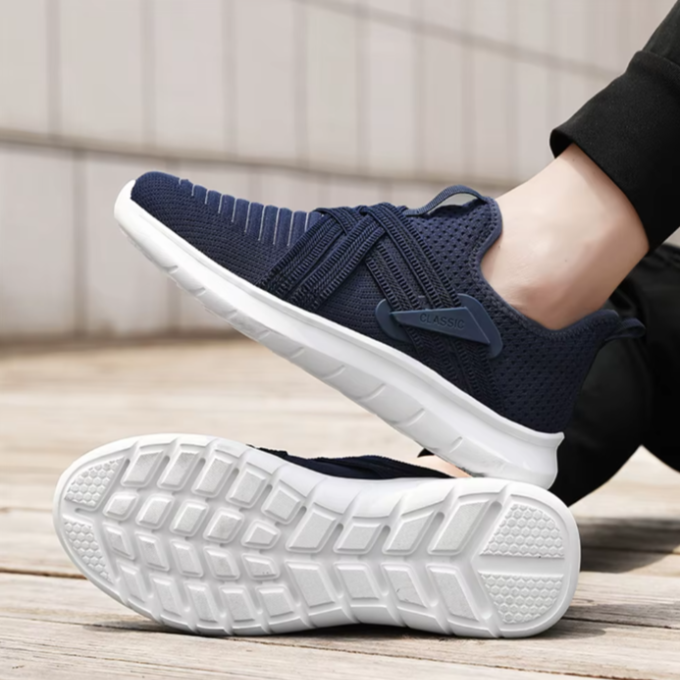 Knit Slip-On Shoes with Cushioned Sole