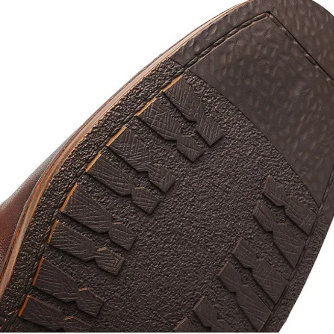Leather Boots with Sturdy Sole