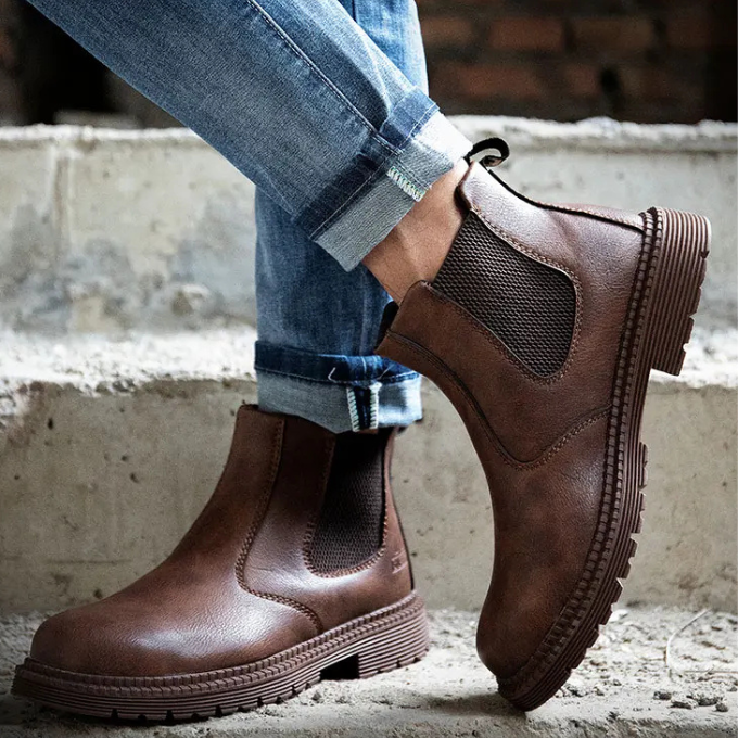 Mesh Chelsea Boots with Rubber Sole