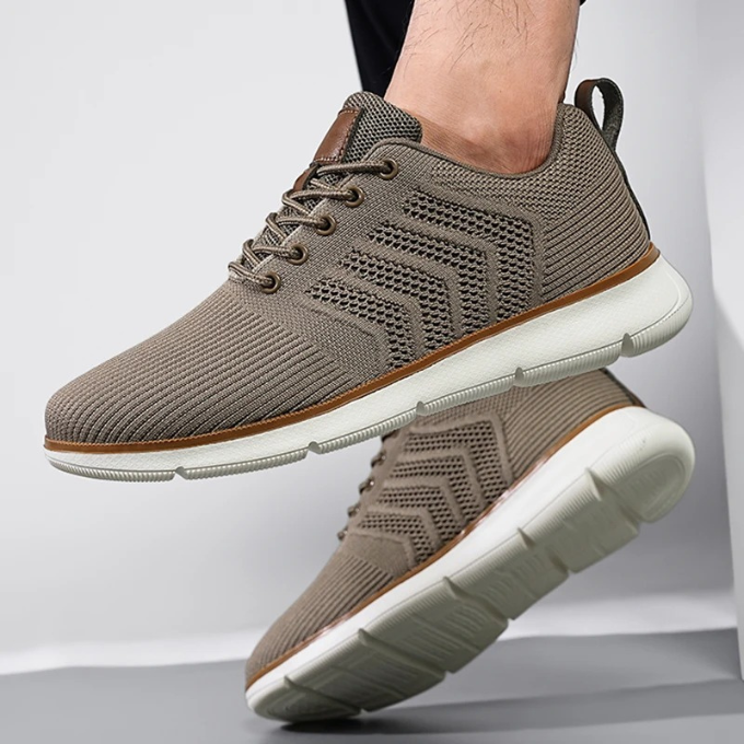 Mesh Knit Sneakers with Reinforced Stitching