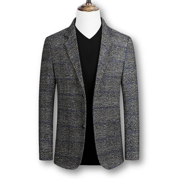 Classic Blazer with Textured Knit