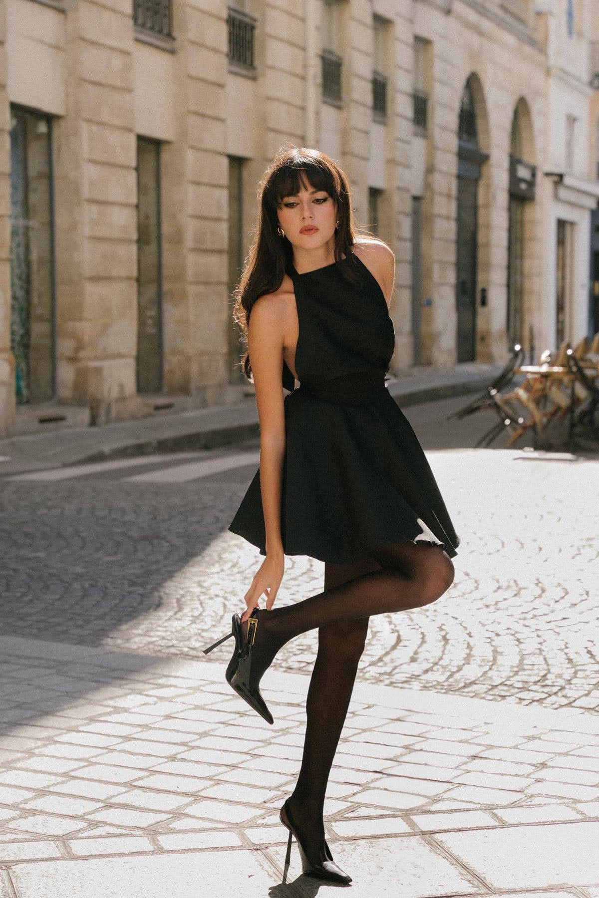 Modern Sunlight Trails French Dress