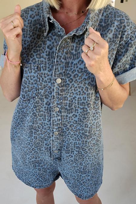 Modern Jini Jeans Playsuit Blue Leo