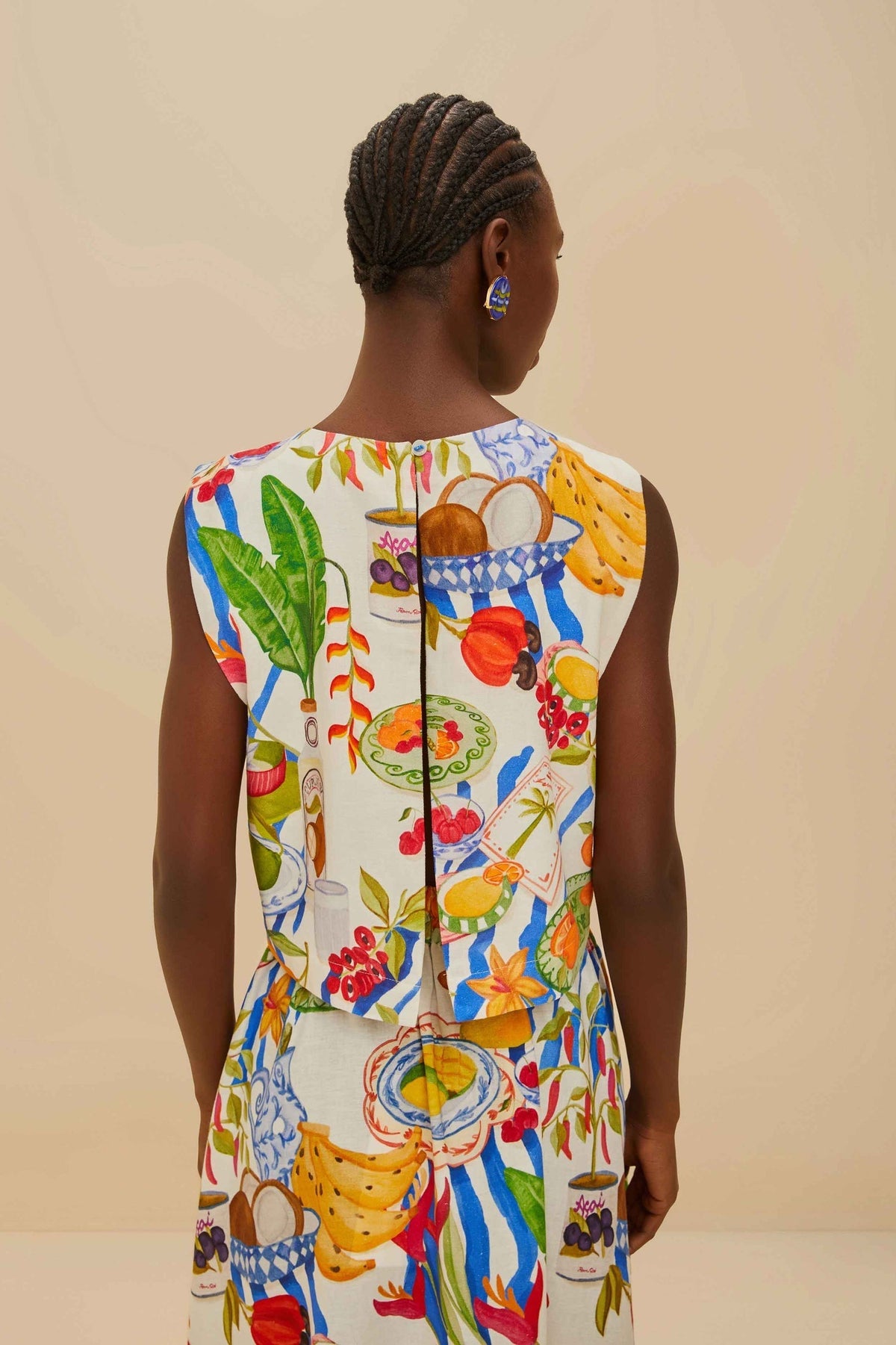 Coordinated Holiday Joy Fruit Color Skirt Set