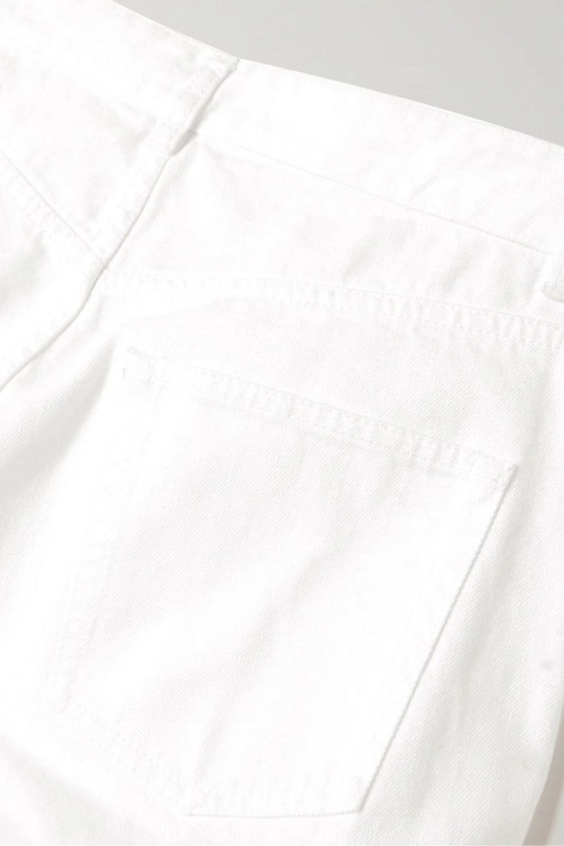 Modern Ruffled Mid-Rise Wide-Leg Jeans