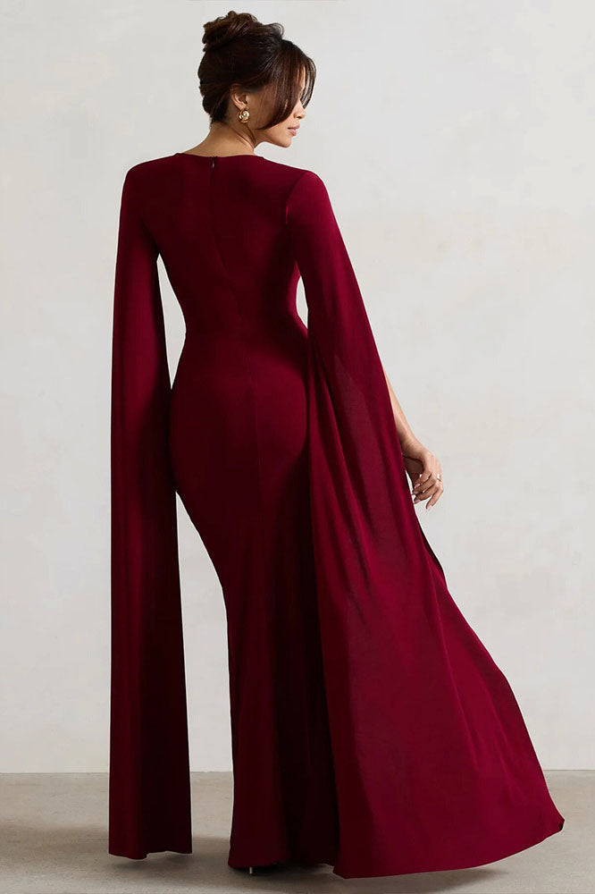 Modern Queen's Cape - Slit Dress