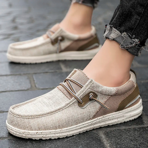 Canvas Slides with Rubber Sole