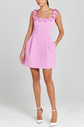 Petal Whispers Strap Mini-Length Dress