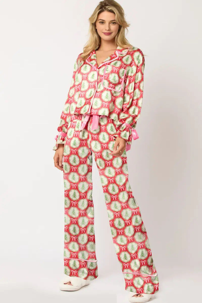 Coordinated Christmas Character Sprint Pajama Long Set